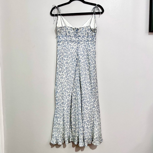 NWT J.Crew Powder Blue 100% Silk Floral Spaghetti Strap Sundress MSRP$128 - Picture 9 of 16